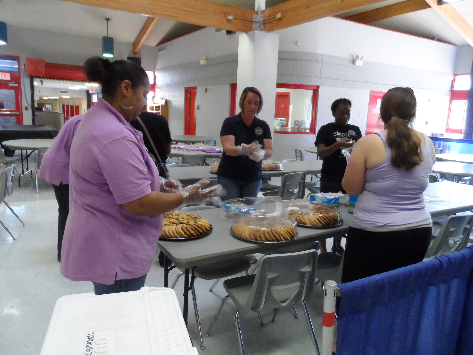 MICTF crew bagging cookies